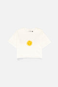 SENA Off White Wash Regular-Fit Crop Top