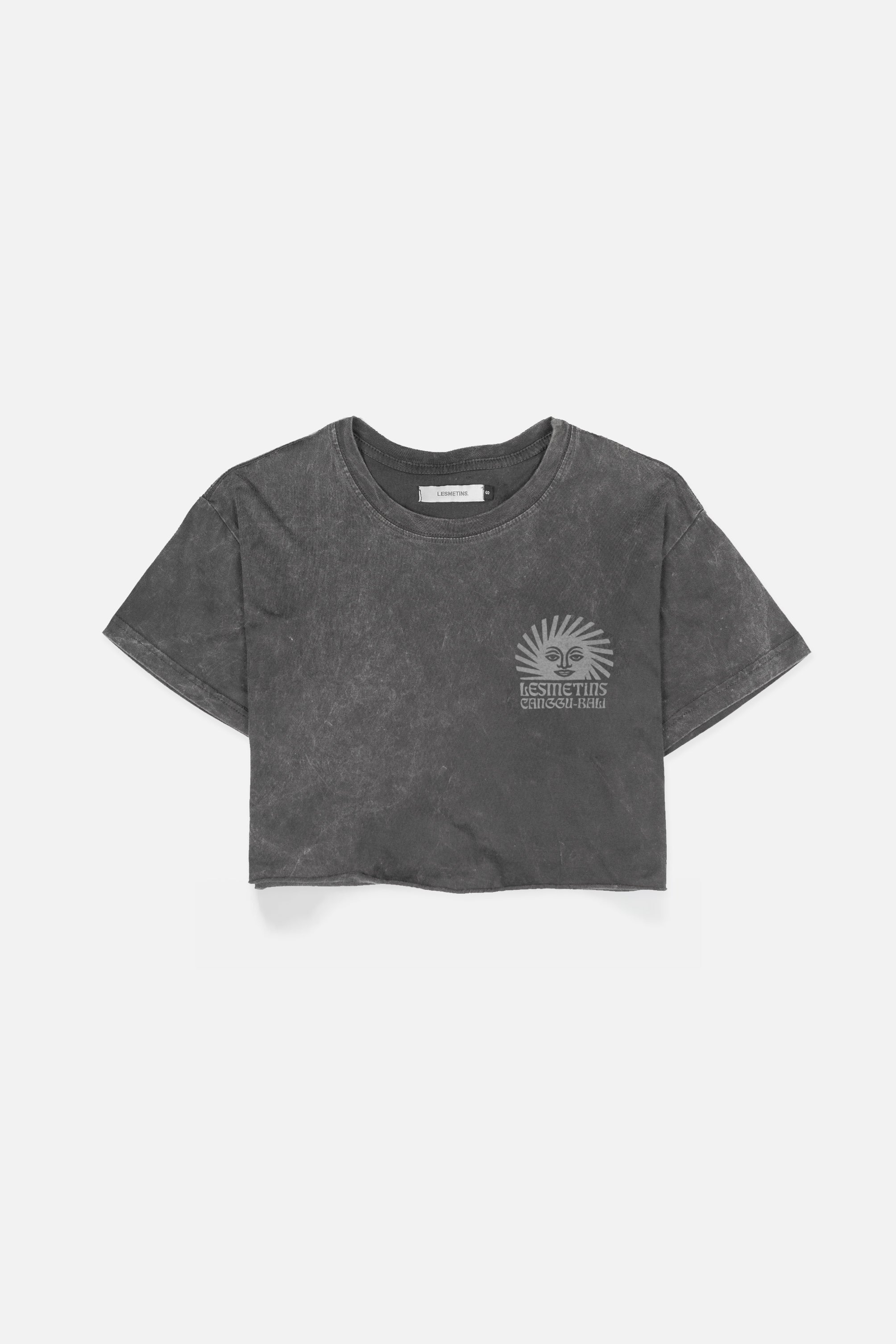 SUNNY Charcoal Wash Regular-Fit Crop Top