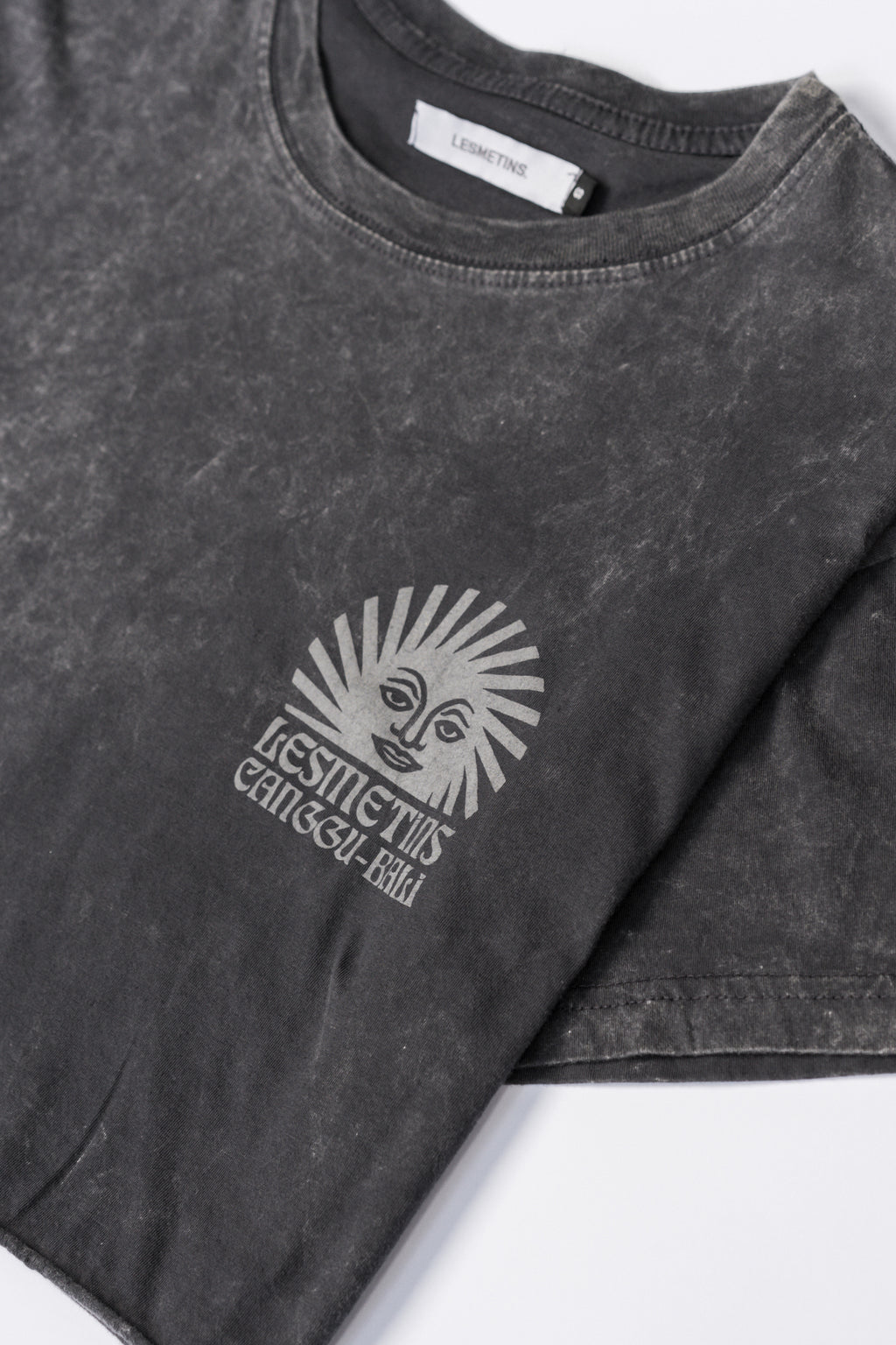 SUNNY Charcoal Wash Regular-Fit Crop Top