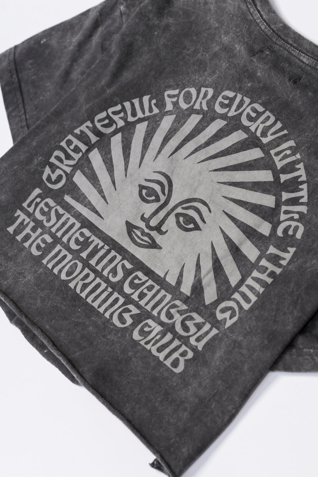 SUNNY Charcoal Wash Regular-Fit Crop Top