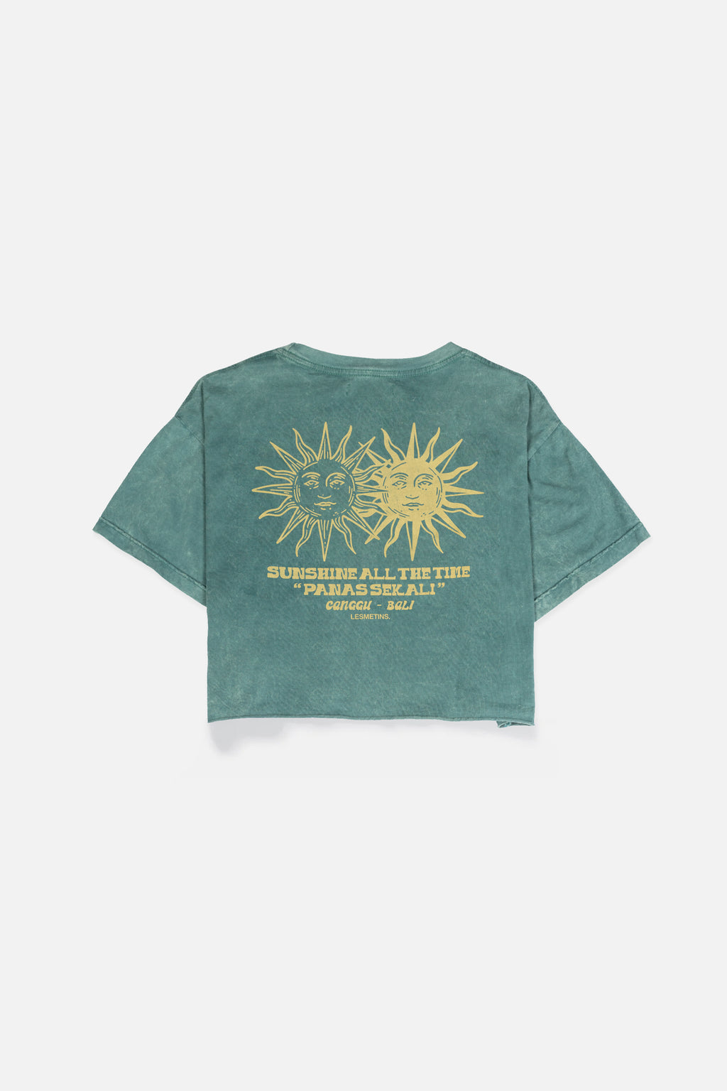 SUNS Green Bottle Wash Regular-Fit Crop Top