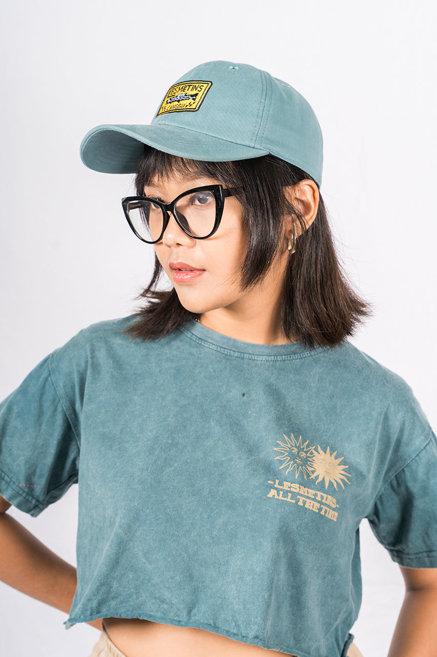 SUNS Green Bottle Wash Regular-Fit Crop Top