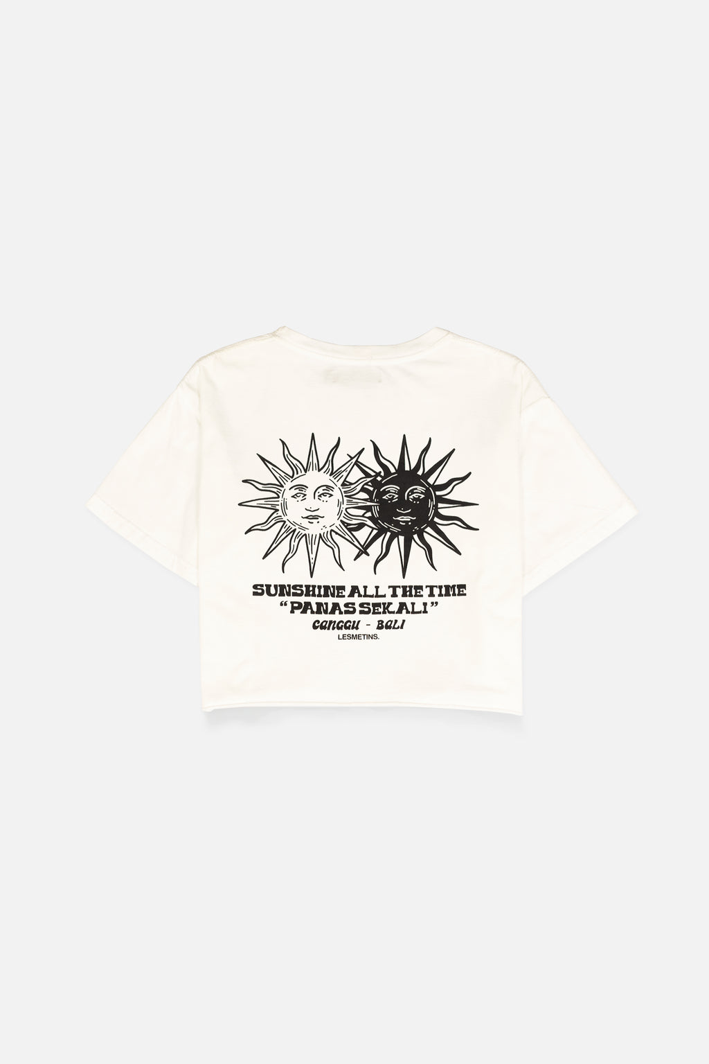 SUNS Off White Wash Regular-Fit Crop Top