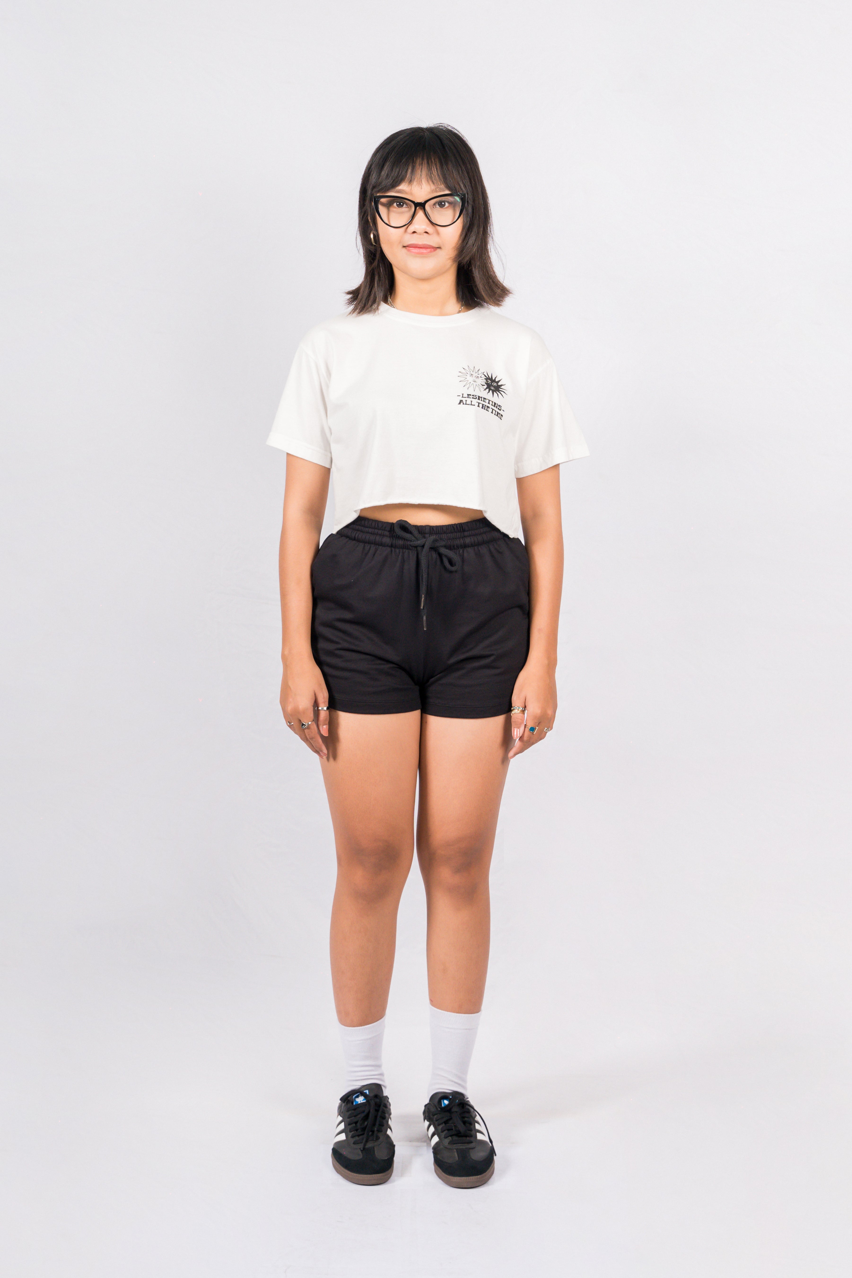 SUNS Off White Wash Regular-Fit Crop Top