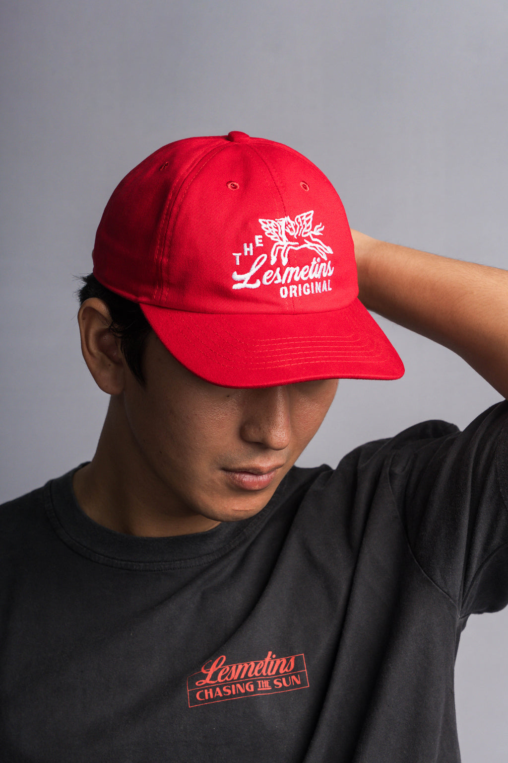 LEOMORD Hot Red 6-Panel Hats