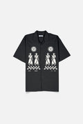 CULT Black Relaxed-Fit Printed Shirt