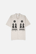CULT Khaki Relaxed-Fit Printed Shirt