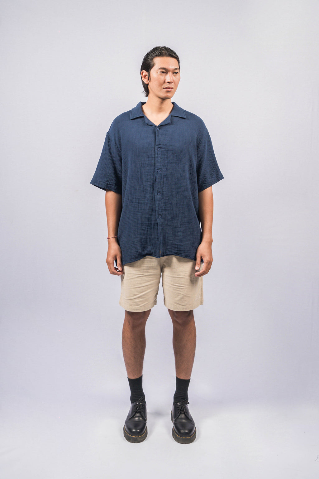 POLIM Navy Oversize-Fit Shirt