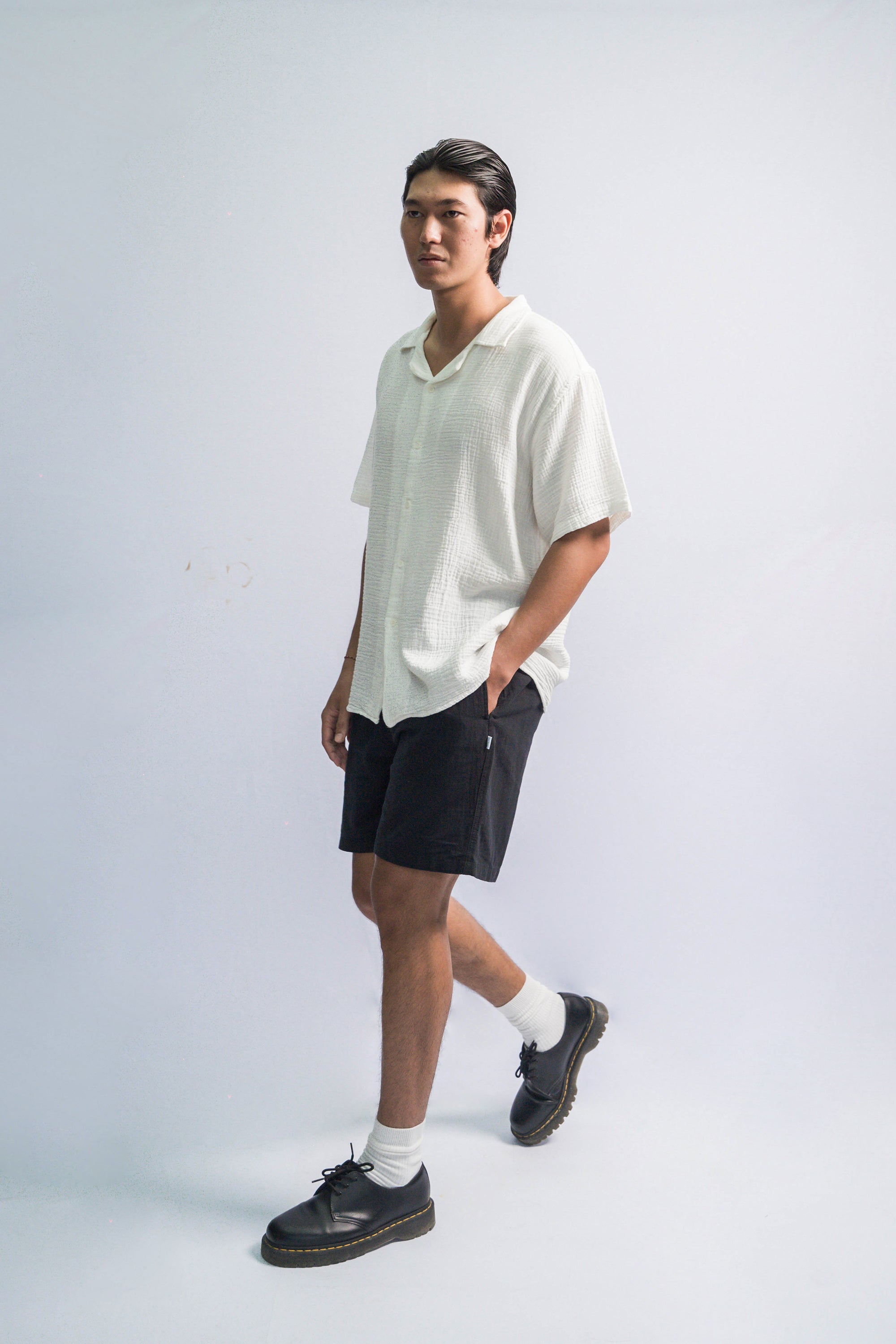 POLIM Off White Oversize-Fit Shirt