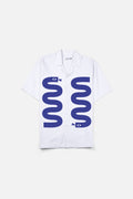 SERPENT White Relaxed-Fit Printed Shirt
