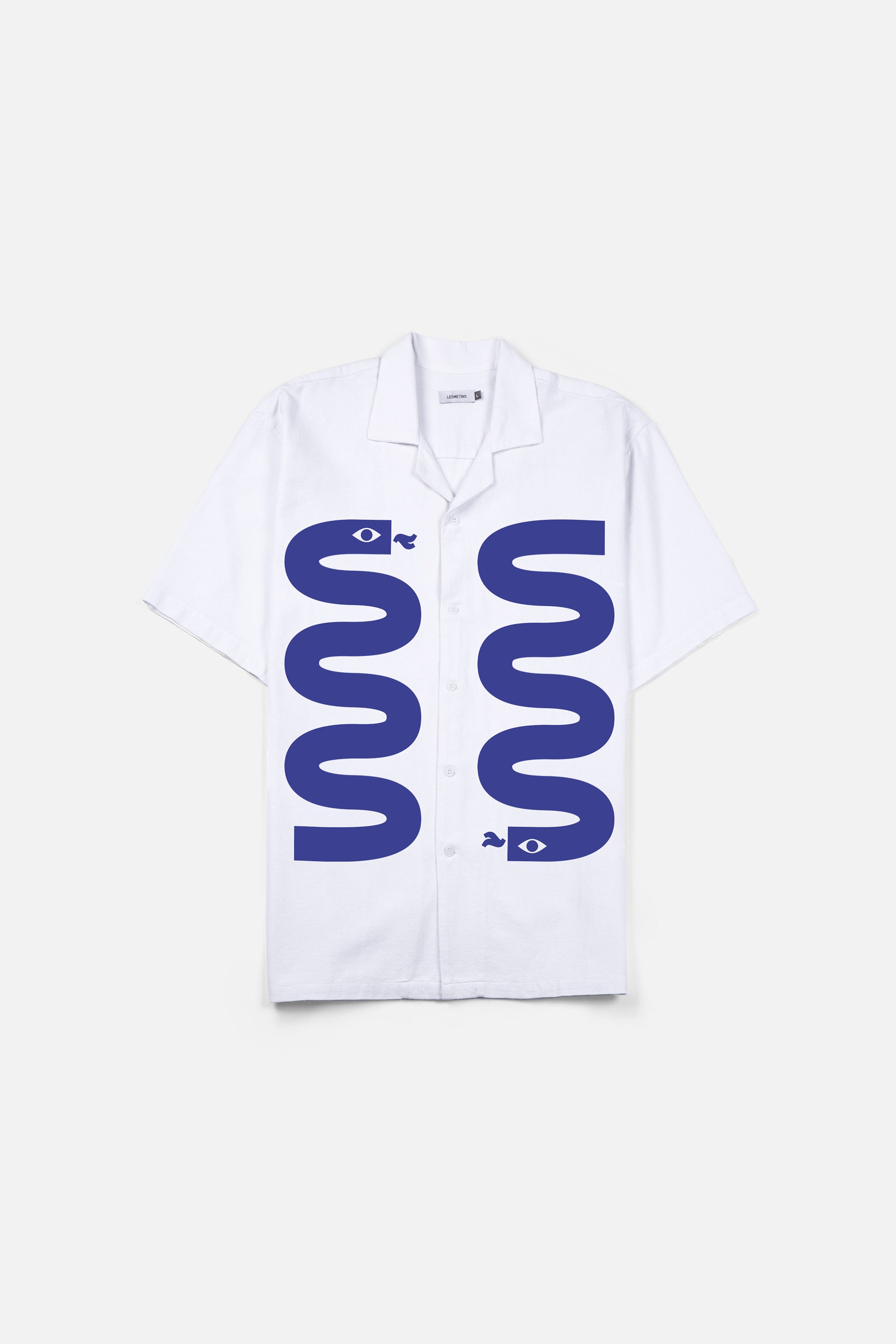 SERPENT White Relaxed-Fit Printed Shirt