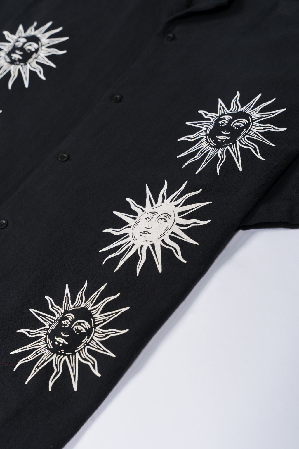 SUNS Black Relaxed-Fit Printed Shirt
