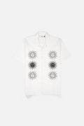 SUNS Off White Relaxed-Fit Printed Shirt