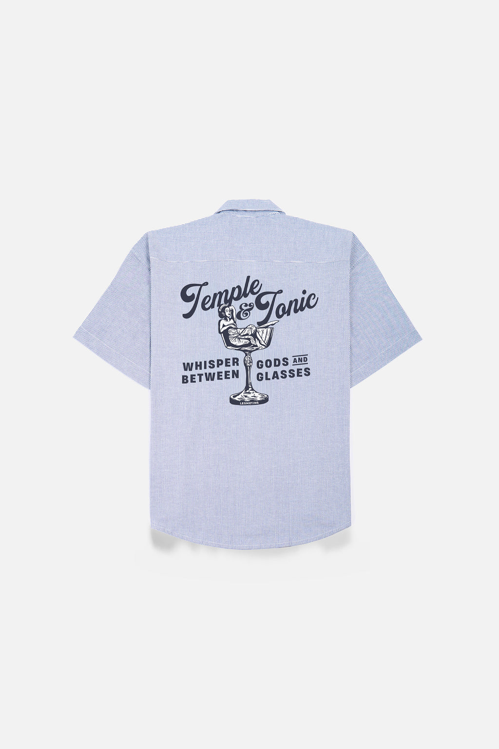 TONIC Sky Blue Boxy-Fit Open Collar Shirt