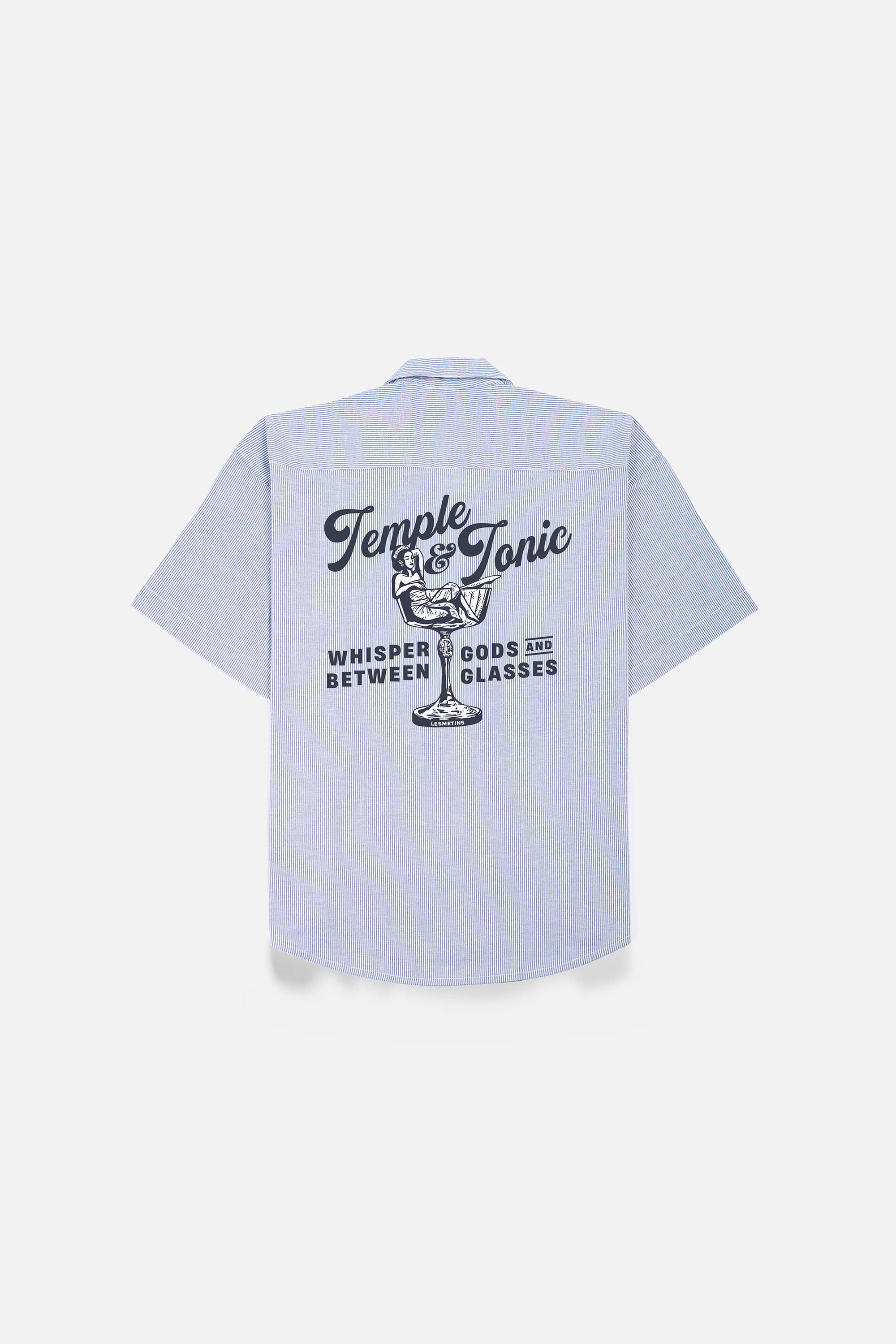 TONIC Sky Blue Boxy-Fit Open Collar Shirt