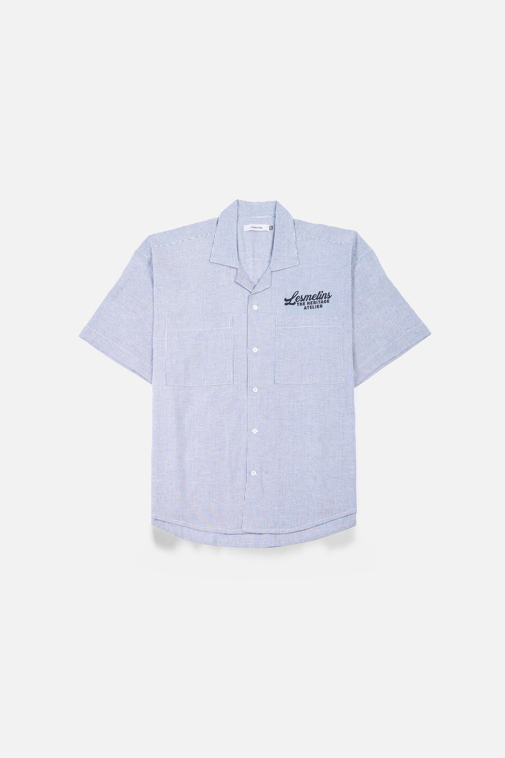 TONIC Sky Blue Boxy-Fit Open Collar Shirt