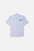 TONIC Sky Blue Boxy-Fit Open Collar Shirt
