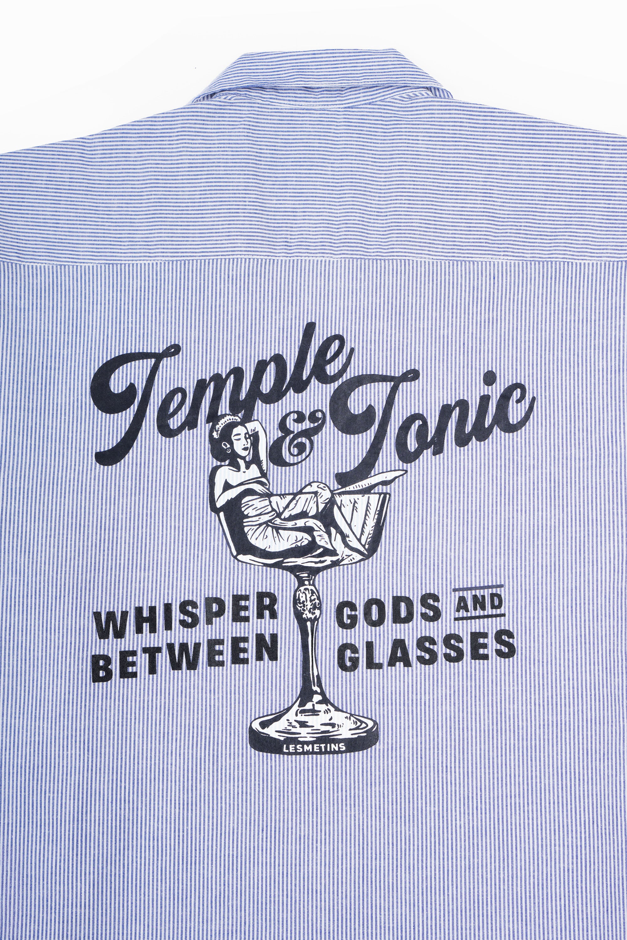 TONIC Sky Blue Boxy-Fit Open Collar Shirt