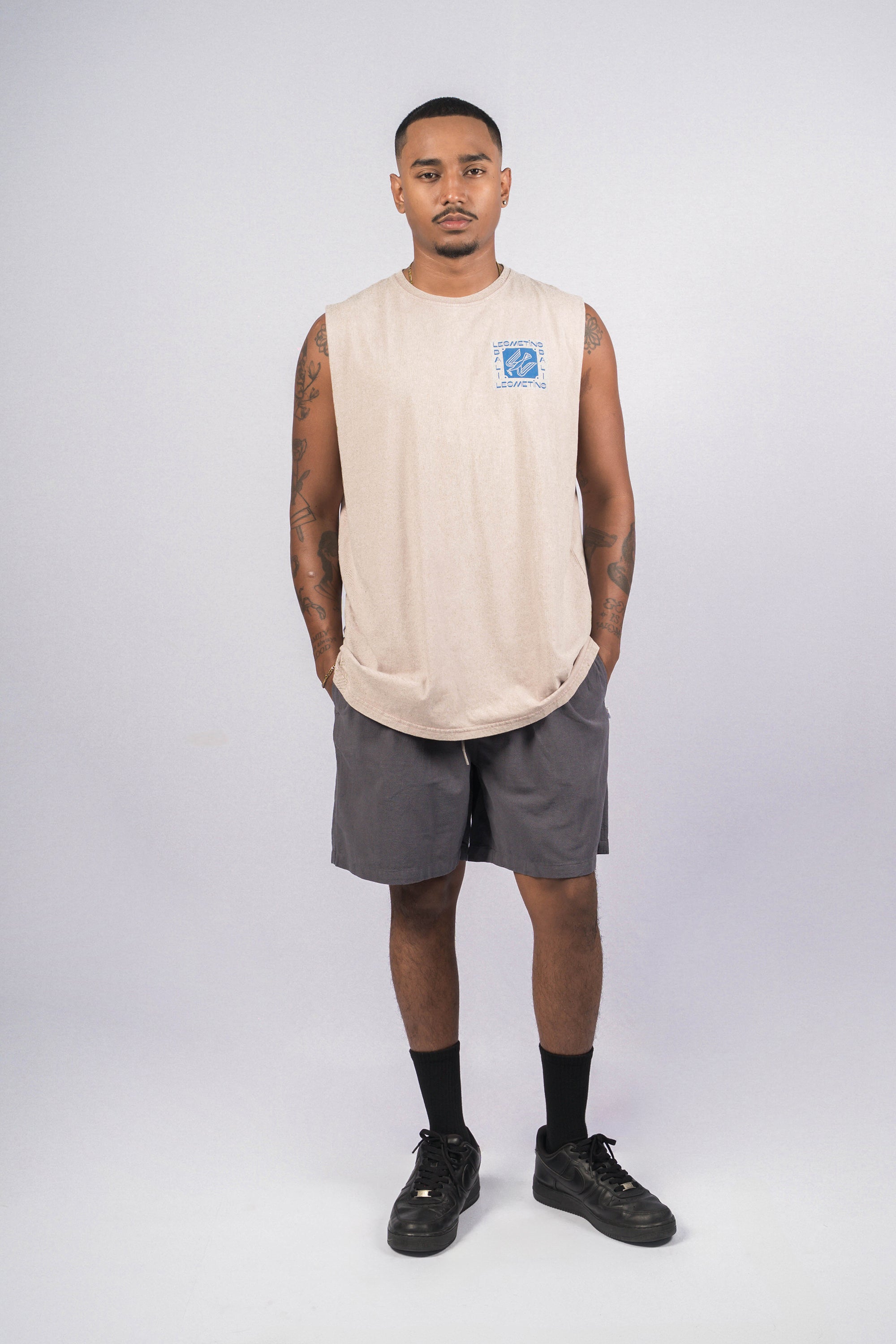 CASSA Charcoal Relaxed-Fit Shorts