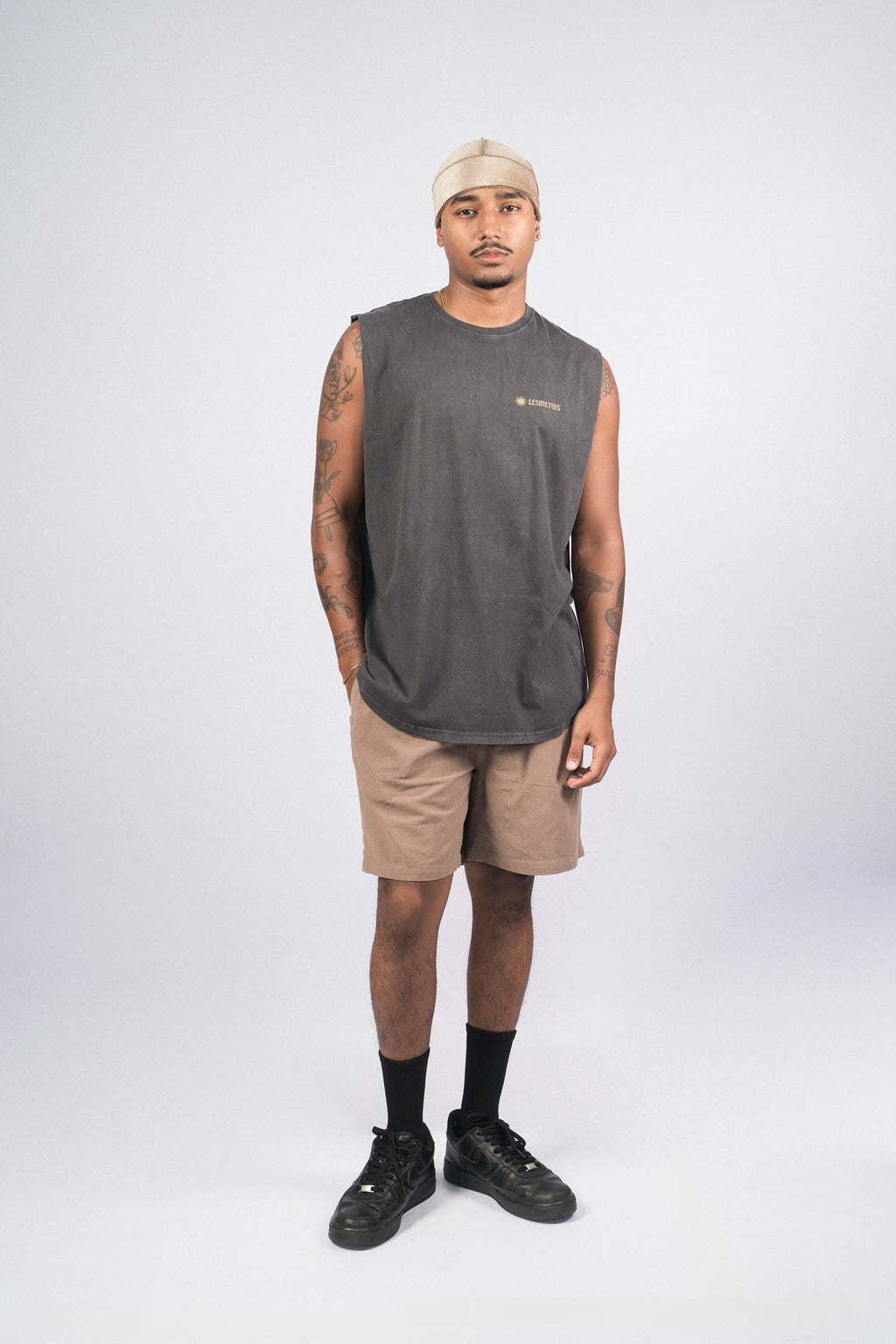 CASSA Dark Brown Relaxed-Fit Shorts