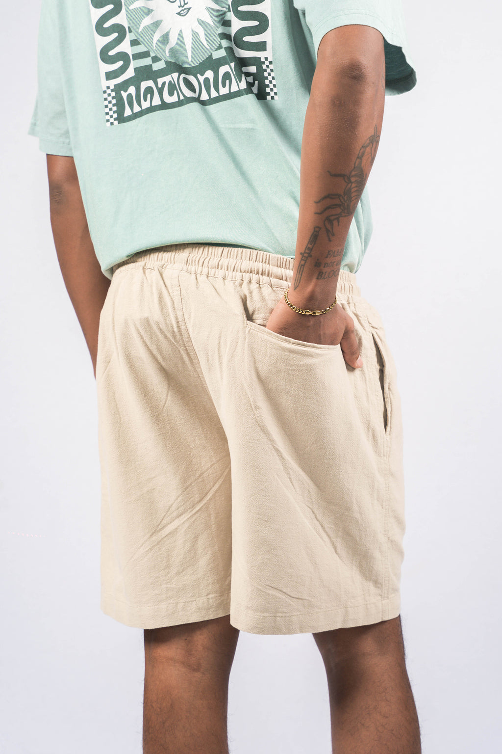 CASSA Khaki Relaxed-Fit Shorts