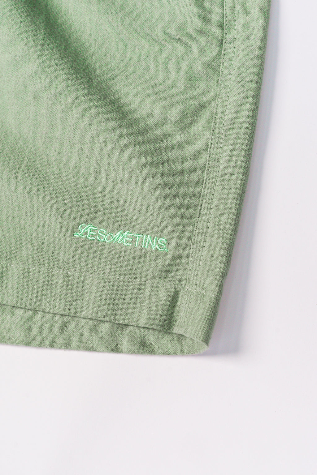 CASSA Light Green Relaxed-Fit Shorts