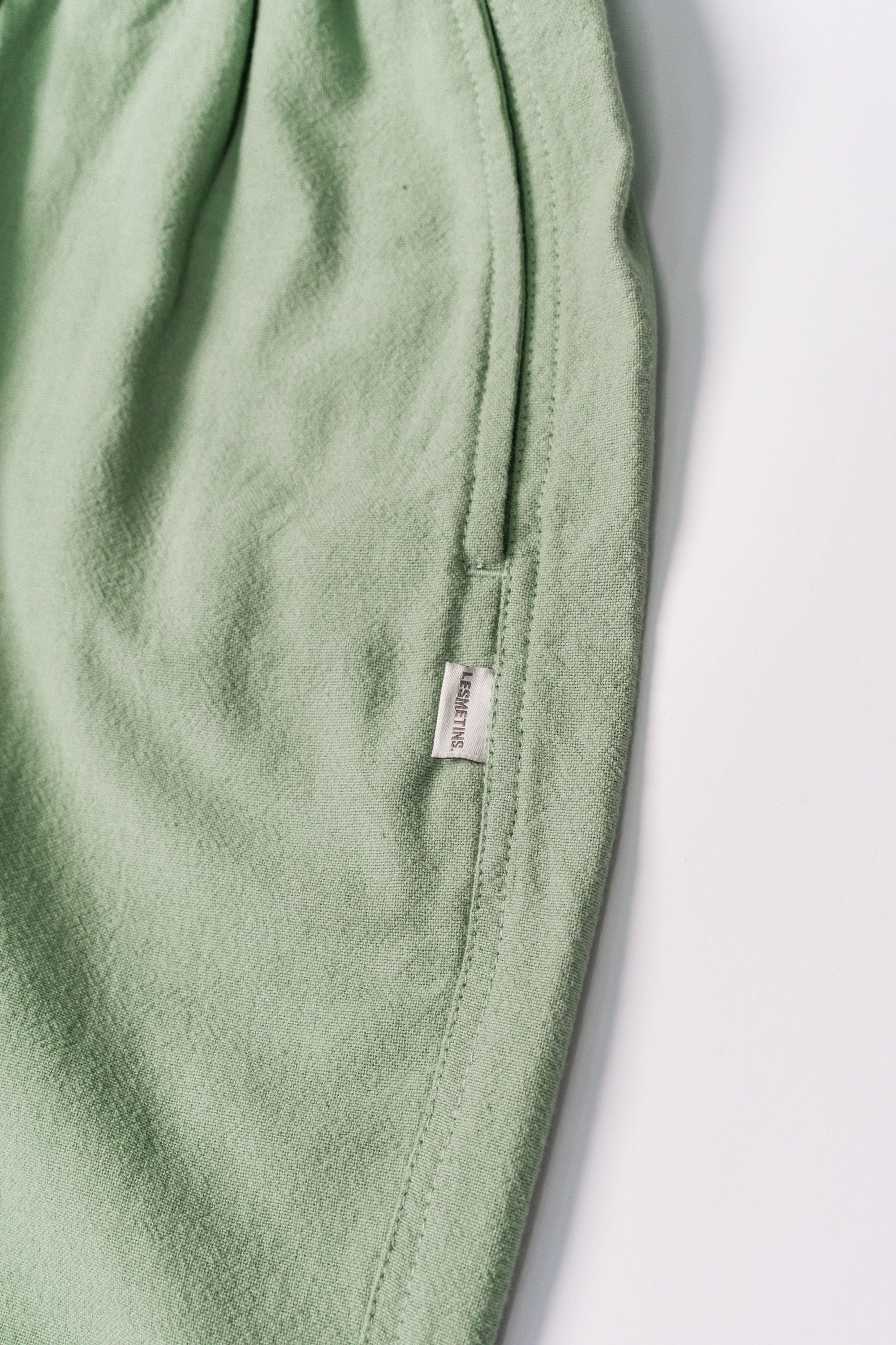 CASSA Light Green Relaxed-Fit Shorts
