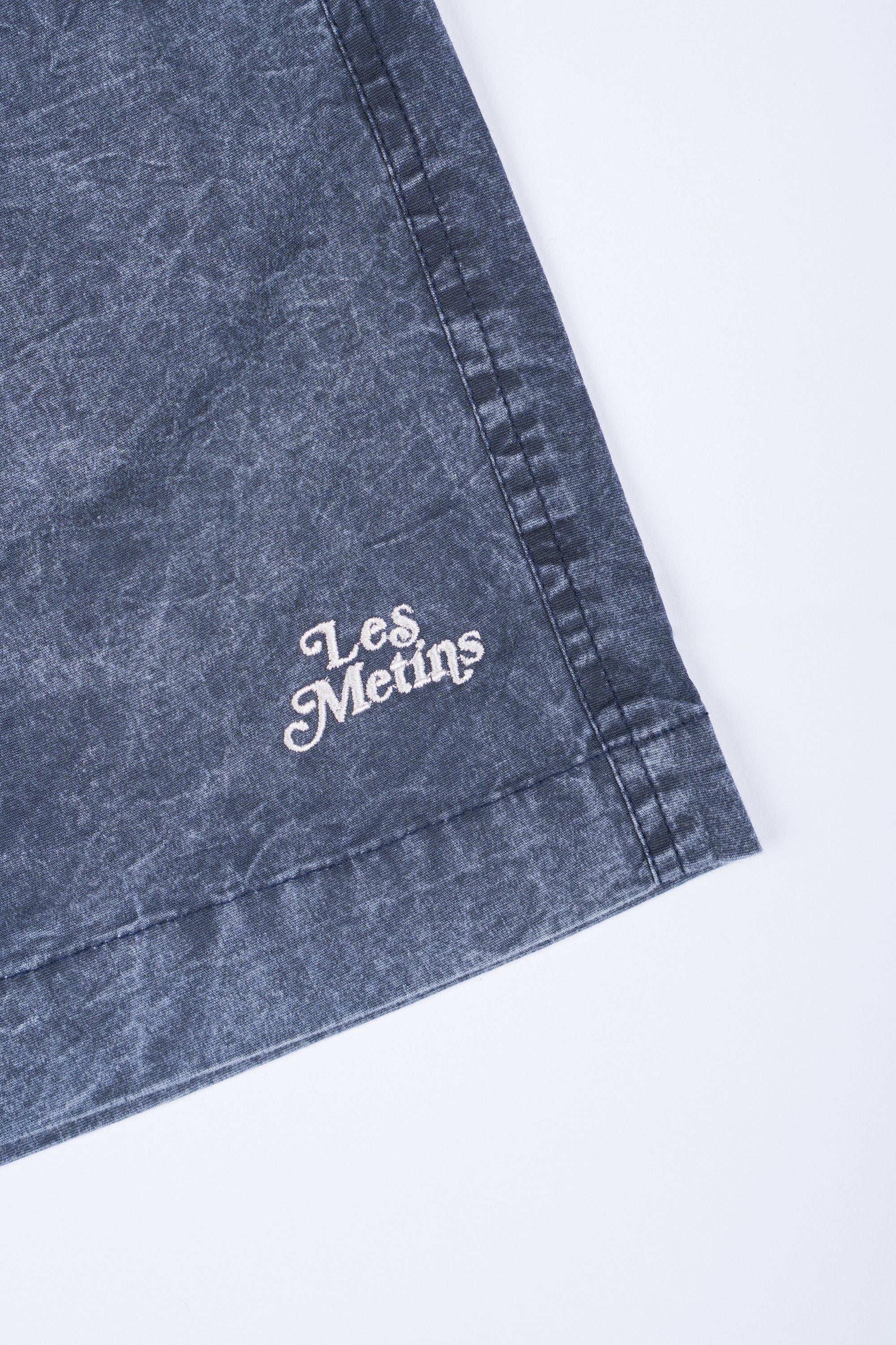 LANY Dark Navy Wash Relaxed-Fit Shorts