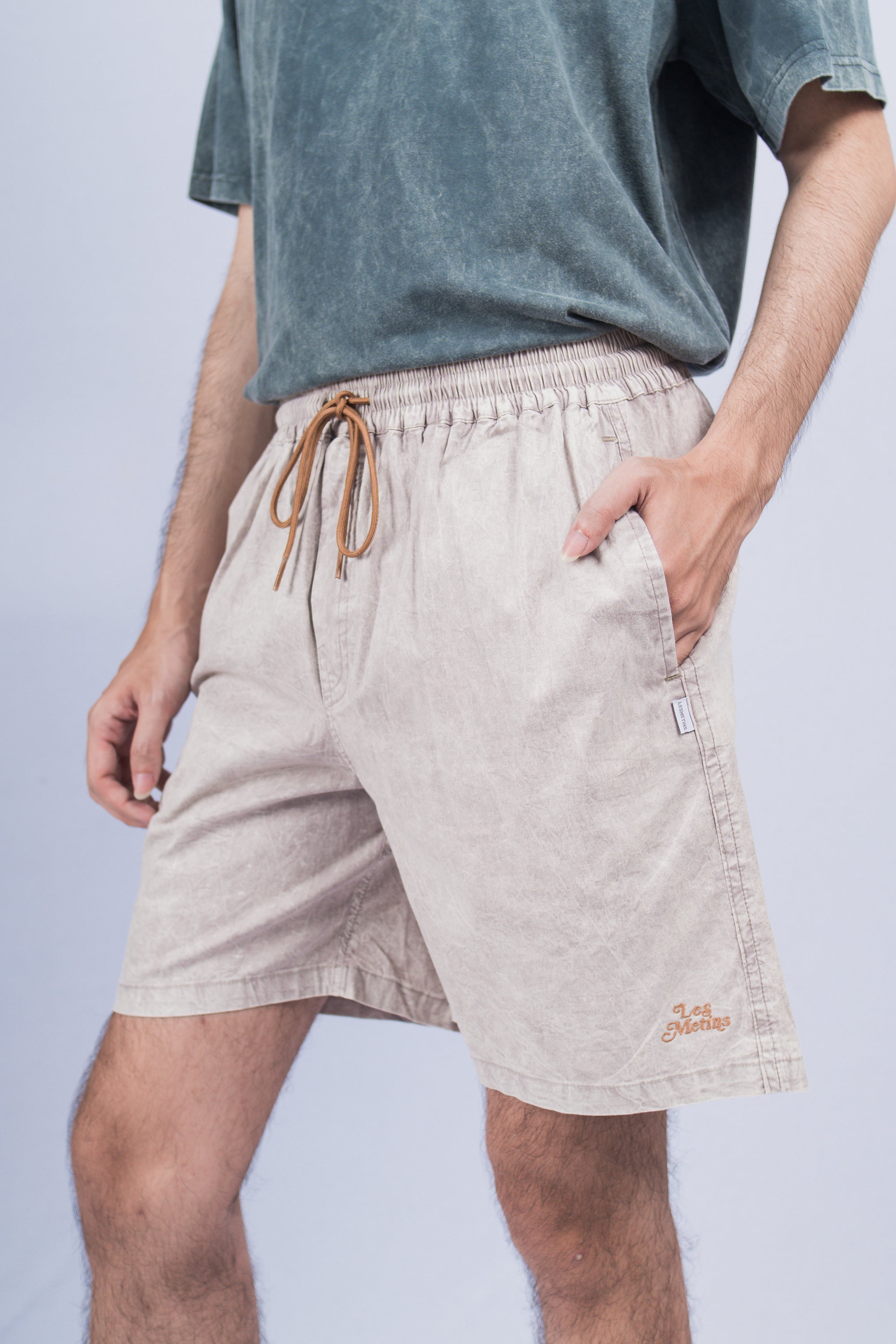 LANY Mocca Wash Relaxed-Fit Shorts