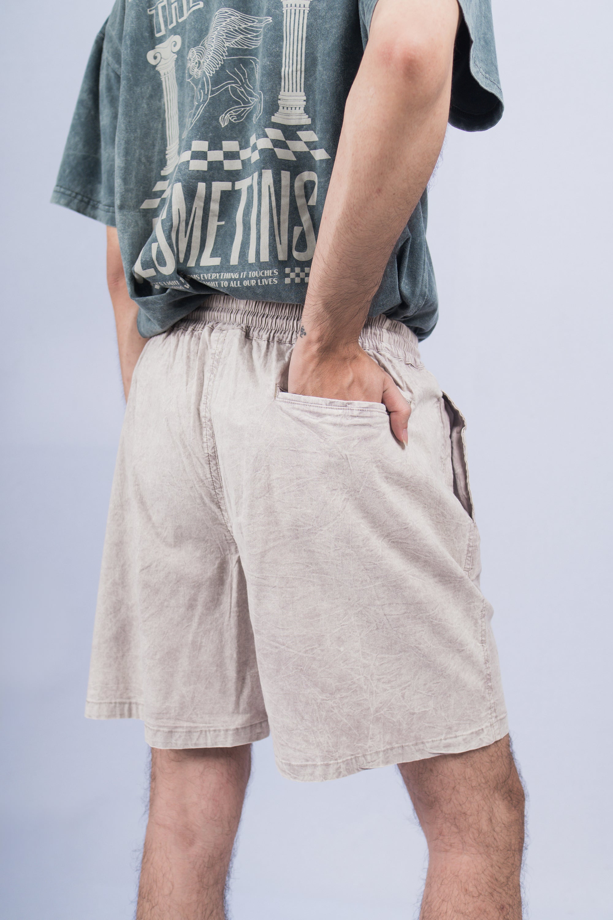 LANY Mocca Wash Relaxed-Fit Shorts