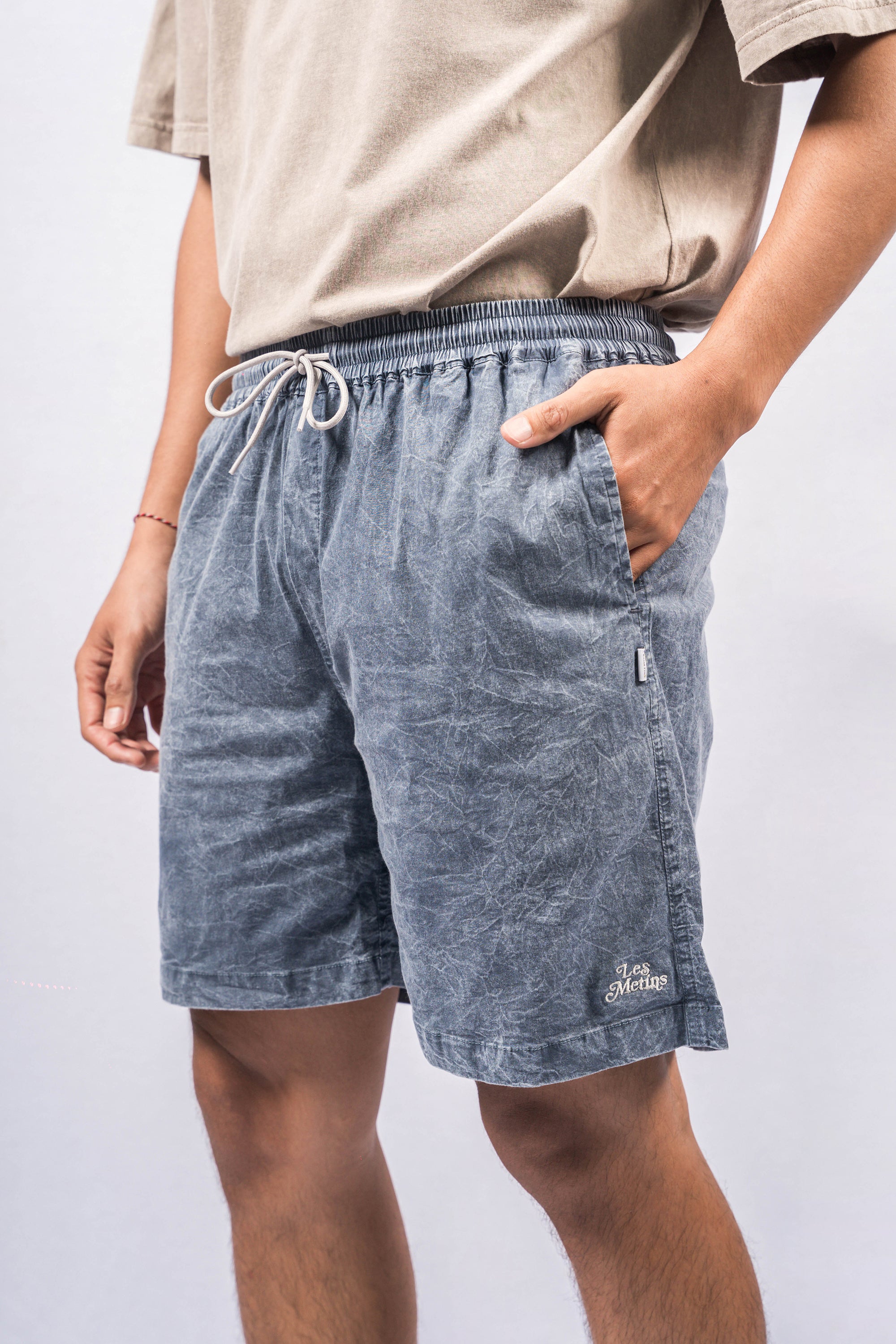 LANY Navy Wash Relaxed-Fit Shorts
