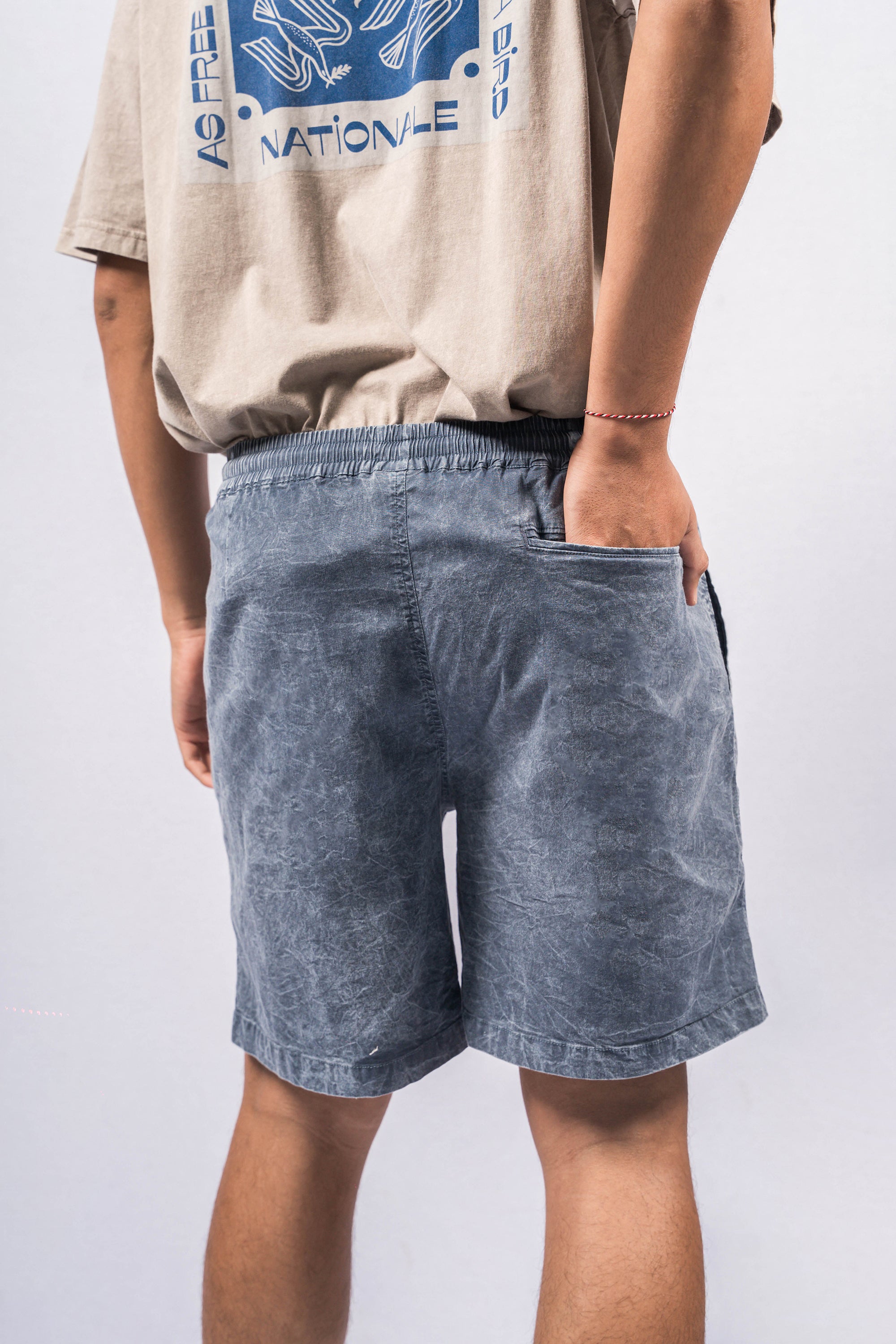 LANY Navy Wash Relaxed-Fit Shorts