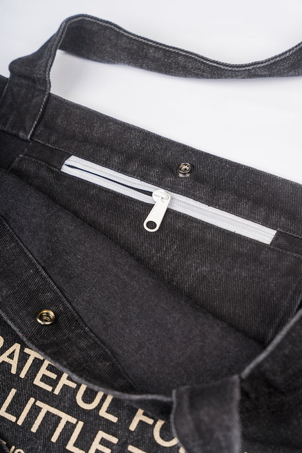 PALACE Black Wash Cotton Canvas Totebag