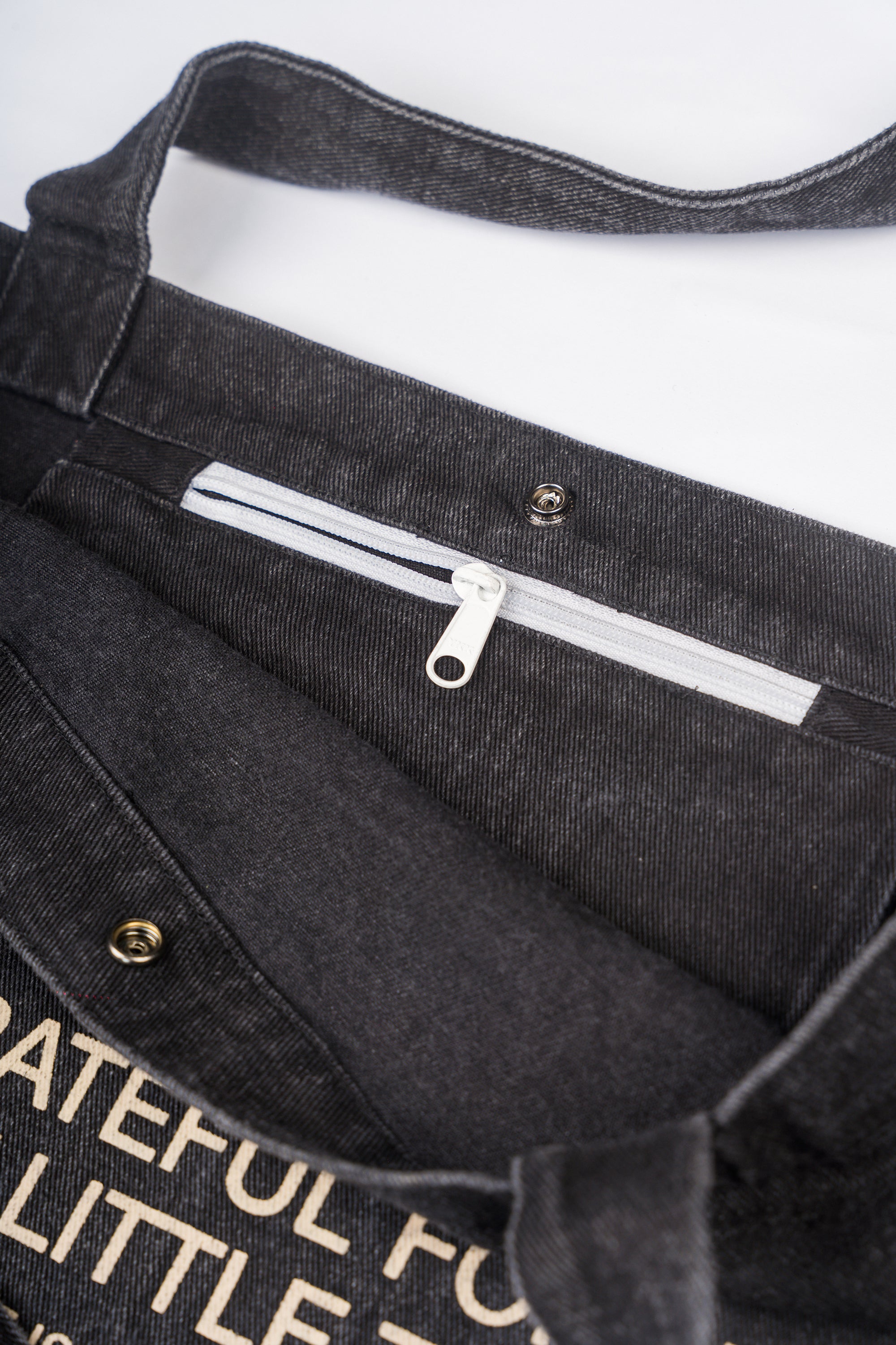 PALACE Black Wash Cotton Canvas Totebag
