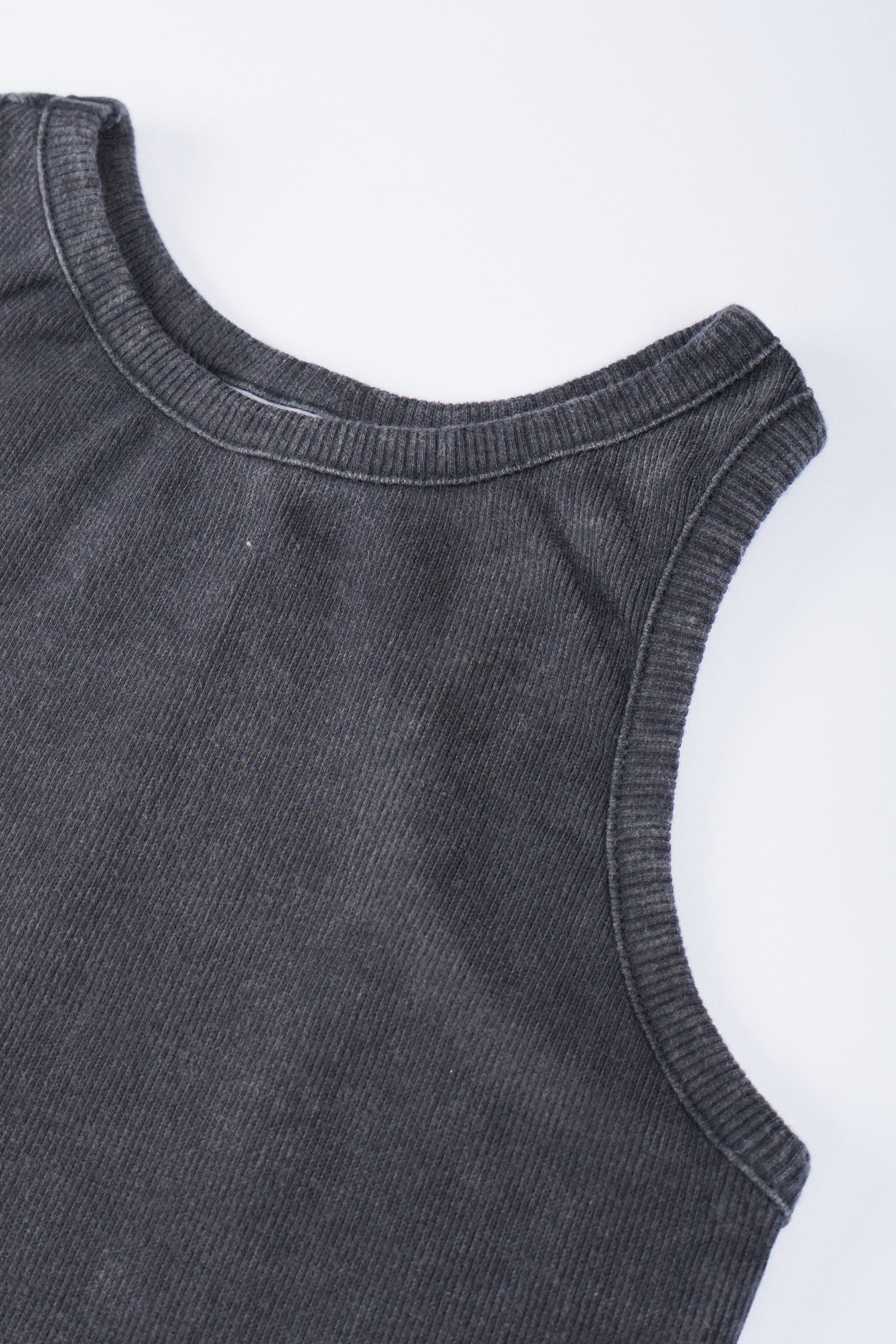 LISA Charcoal Wash Regular-Fit Ribbed Tank