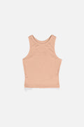LISA Cream Regular-Fit Ribbed Tank