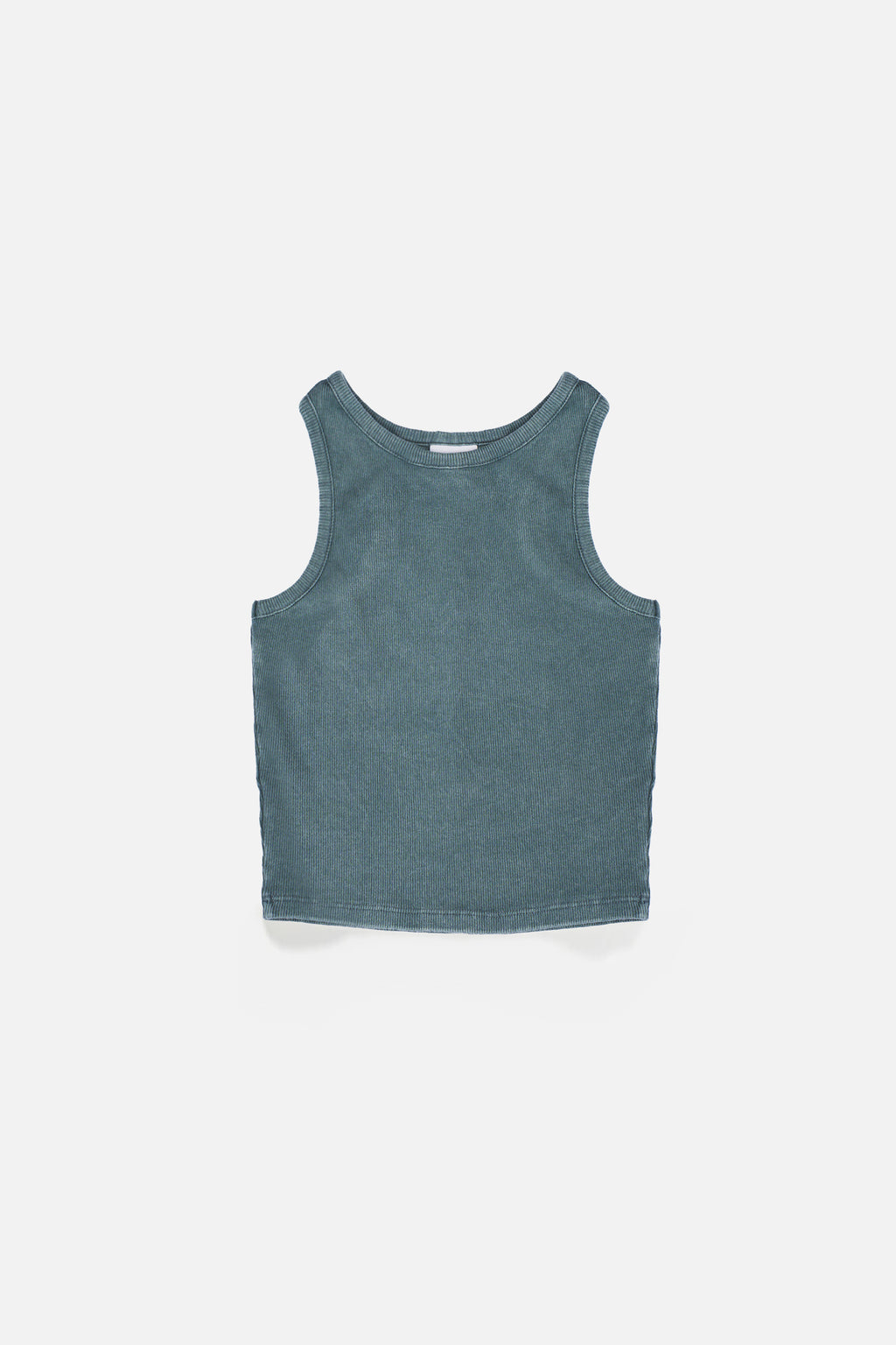 LISA Dark Teal Wash Regular-Fit Ribbed Tank
