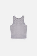 LISA Grey Wash Regular-Fit Ribbed Tank