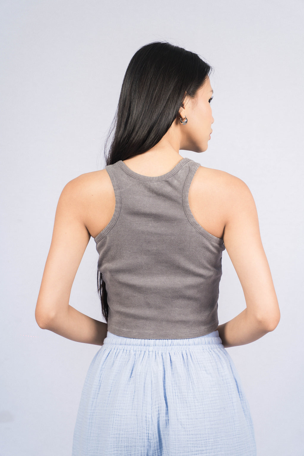 LISA Mocca Wash Regular-Fit Ribbed Tank