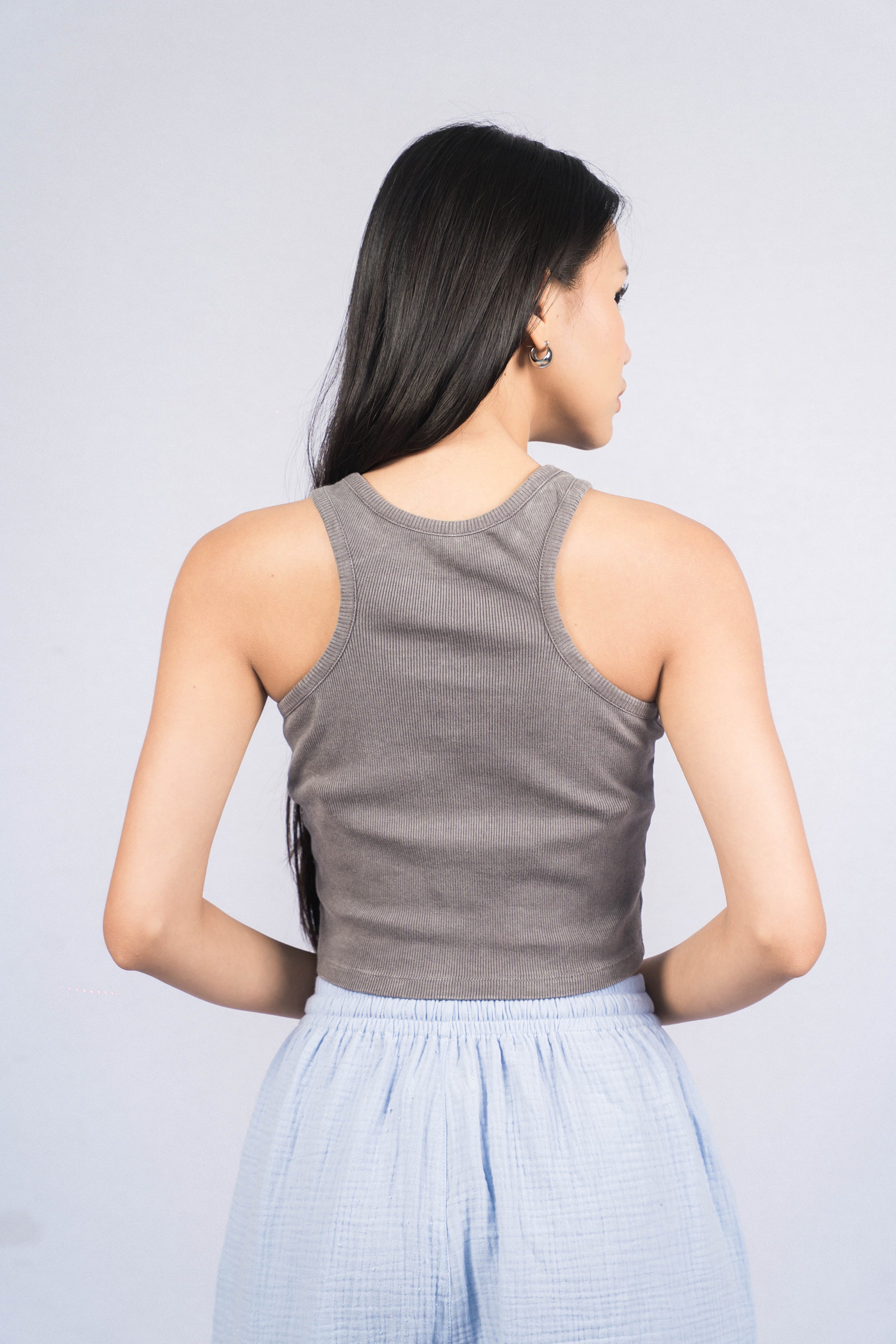 LISA Mocca Wash Regular-Fit Ribbed Tank