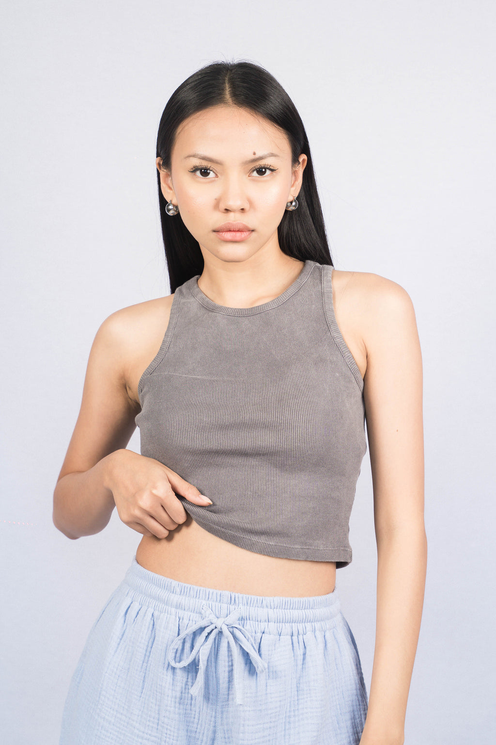 LISA Mocca Wash Regular-Fit Ribbed Tank