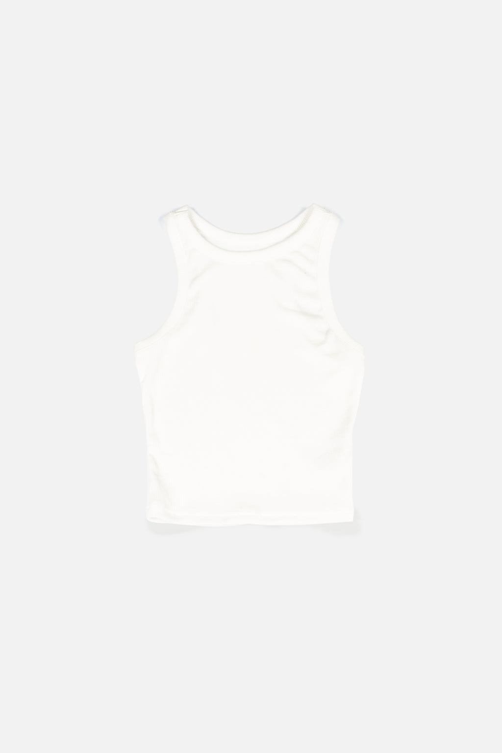LISA White Regular-Fit Ribbed Tank