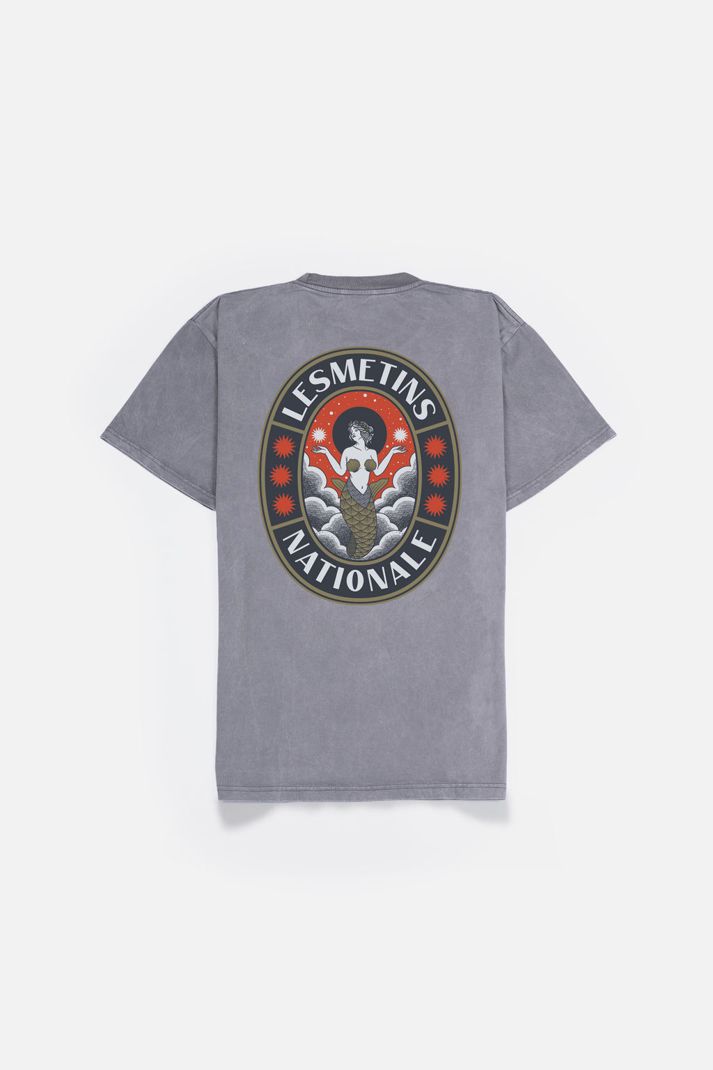 ARIEL Grey Wash Loose-Fit Tee