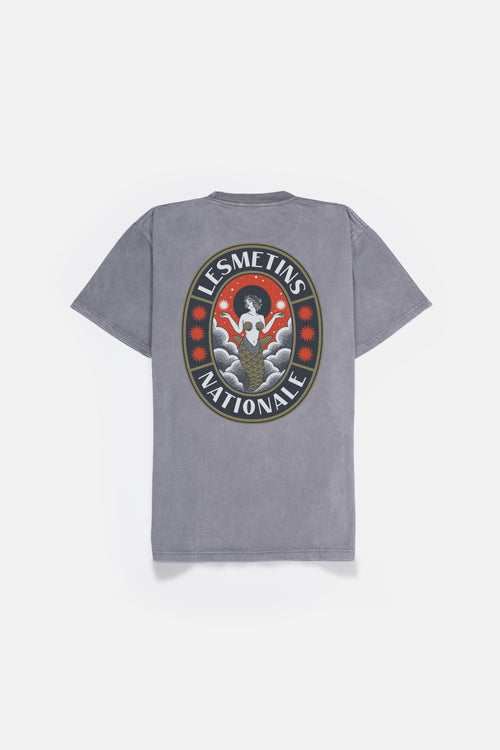 ARIEL Grey Wash Loose-Fit Tee
