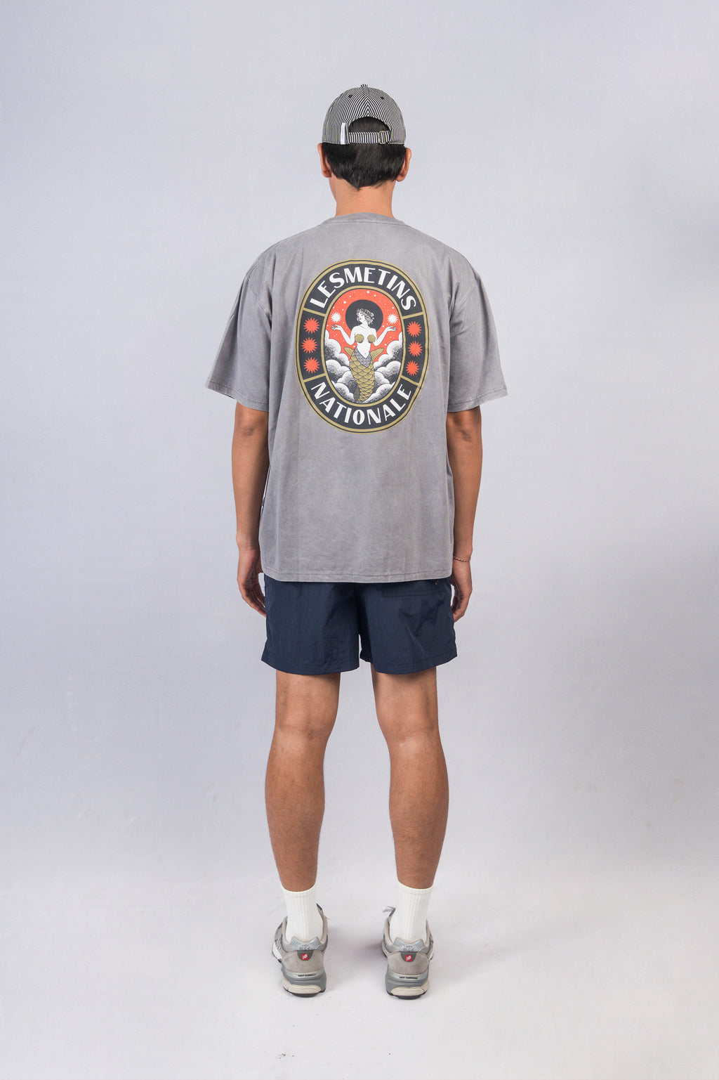 ARIEL Grey Wash Loose-Fit Tee