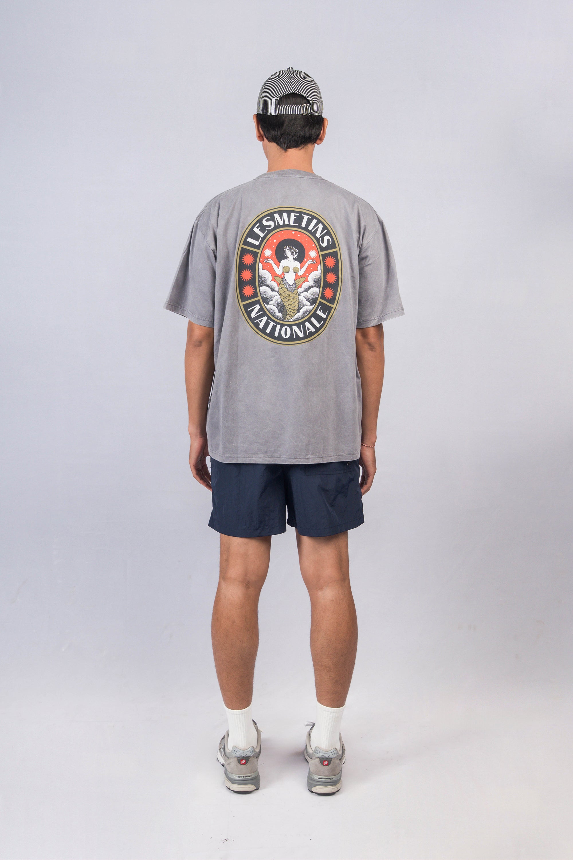 ARIEL Grey Wash Loose-Fit Tee