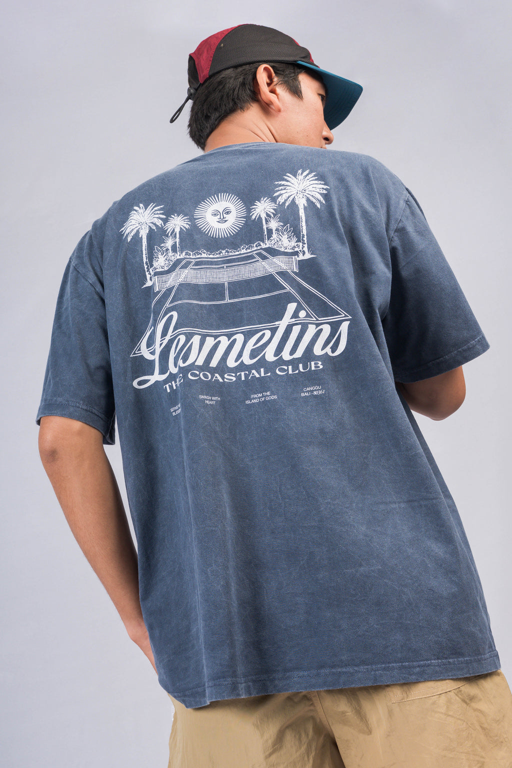 BACKYARD Navy Wash Loose-Fit Tee