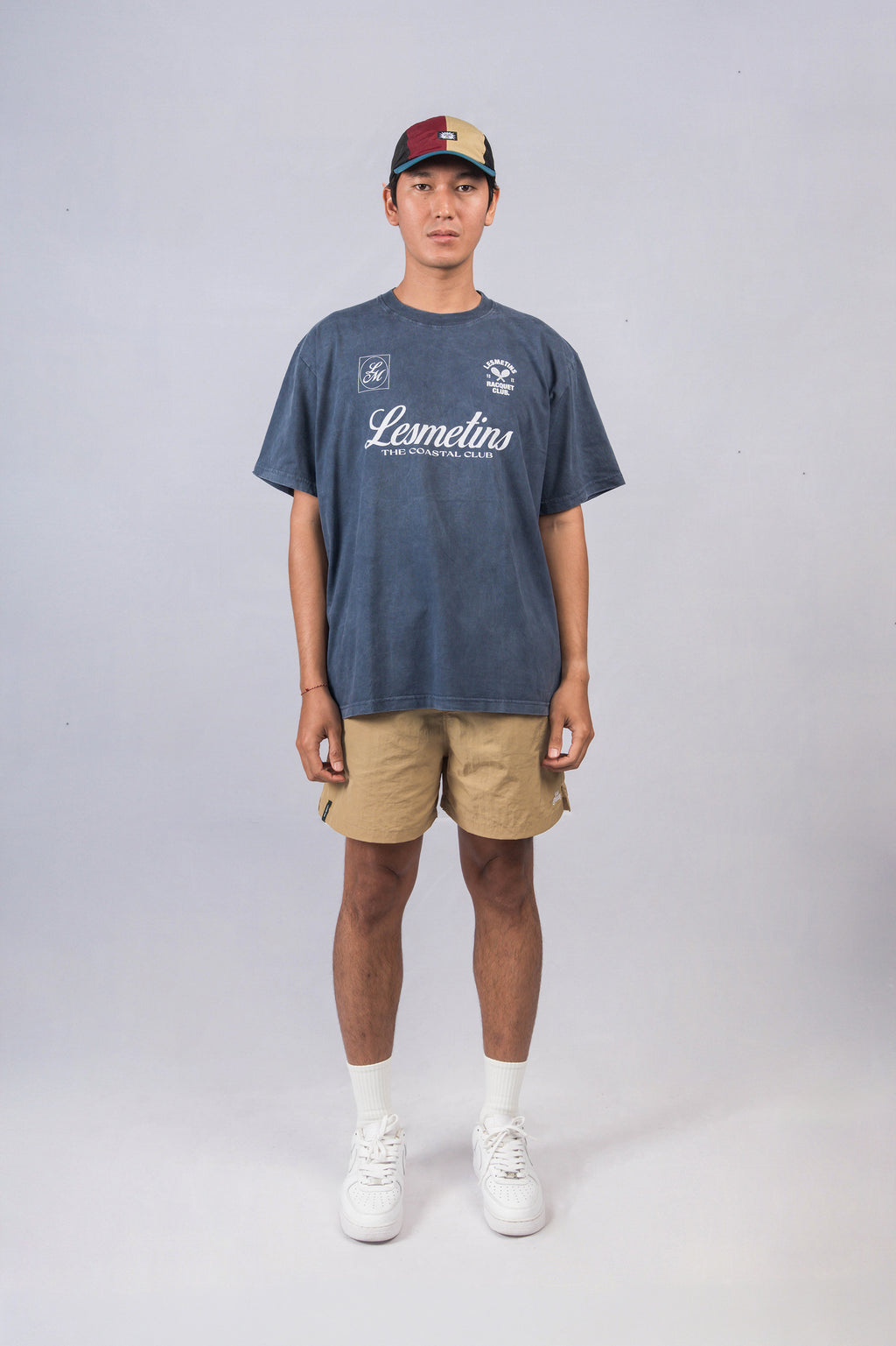 BACKYARD Navy Wash Loose-Fit Tee