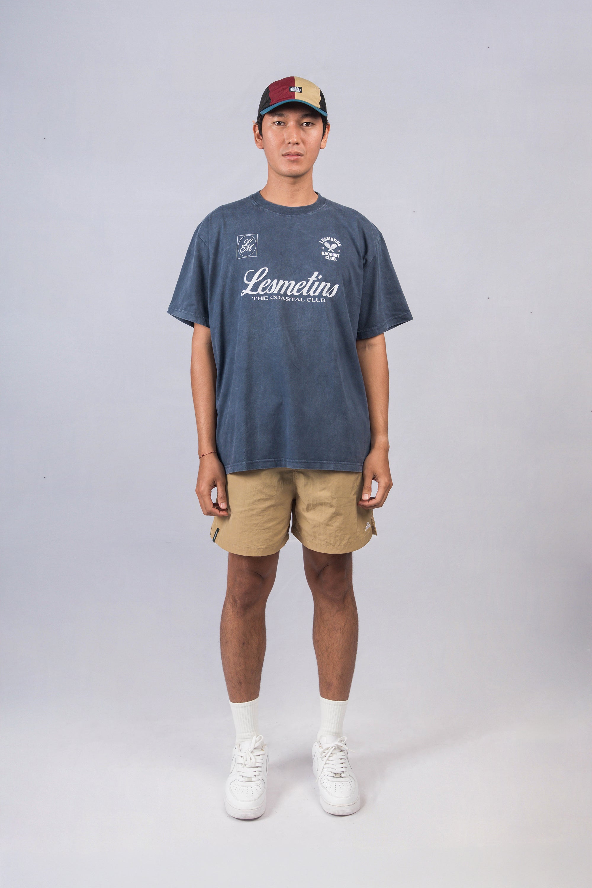 BACKYARD Navy Wash Loose-Fit Tee