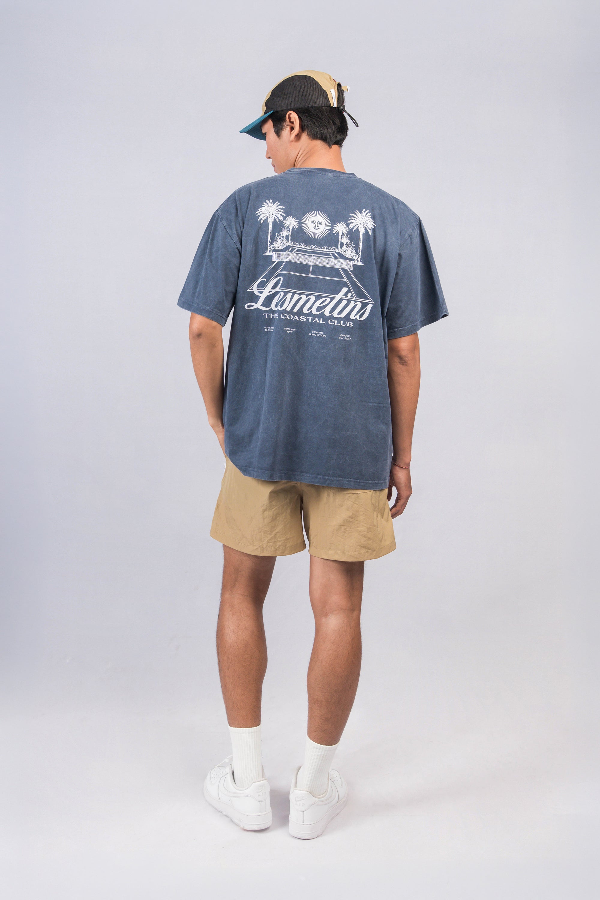 BACKYARD Navy Wash Loose-Fit Tee